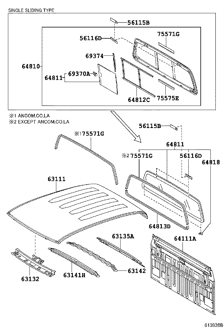 Стекло заднее для Тойота Хайлюкс 2011-2015