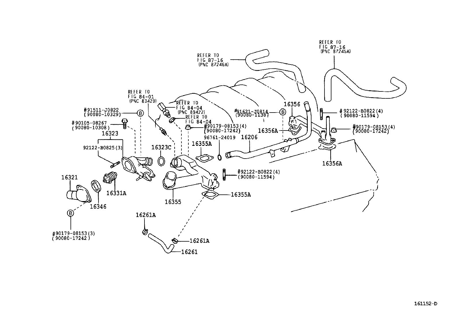 Корпус термостата в сборе для Тойота Секвойя 2004-2007