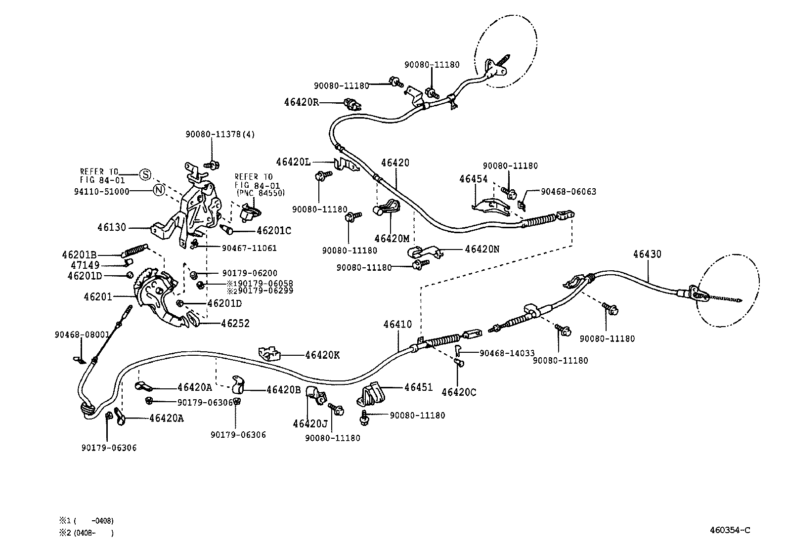 Рычаг стояночного, ручного тормоза для Тойота Секвойя 2004-2007