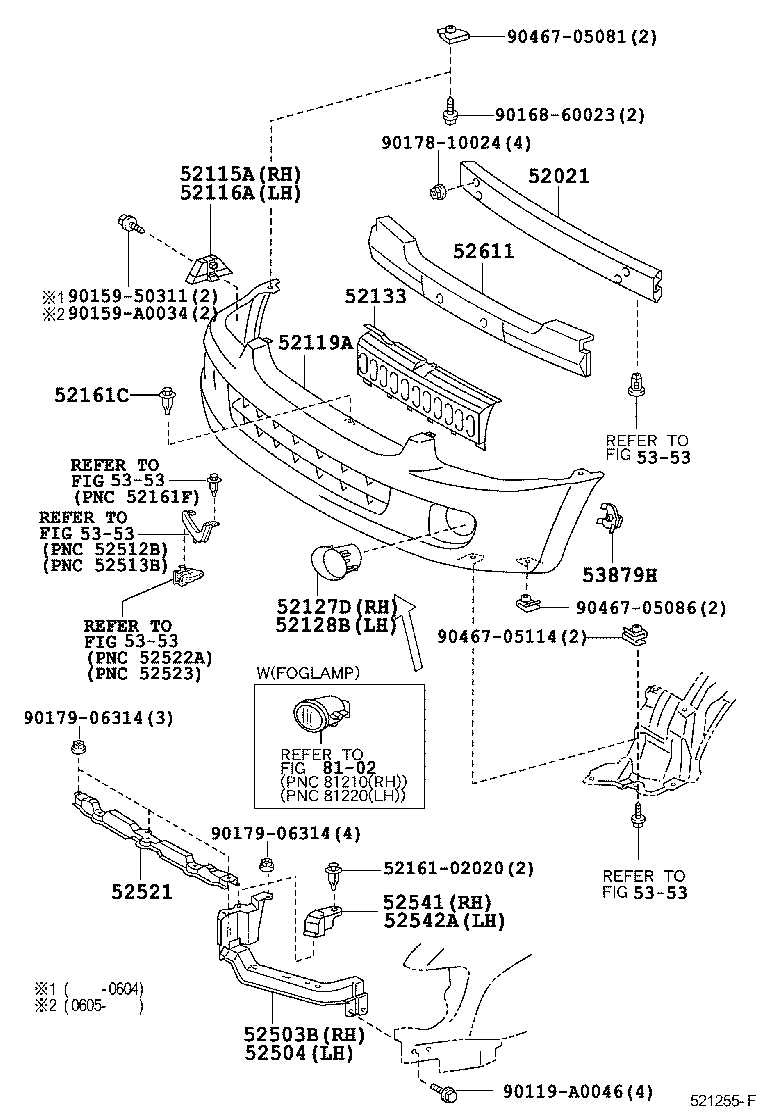 Бампер передний для Тойота Секвойя 2004-2007