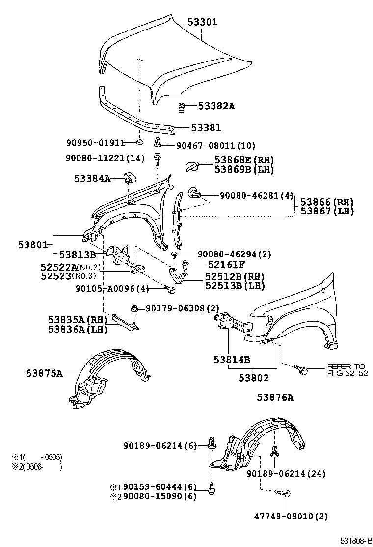 Капот для Тойота Секвойя 2004-2007