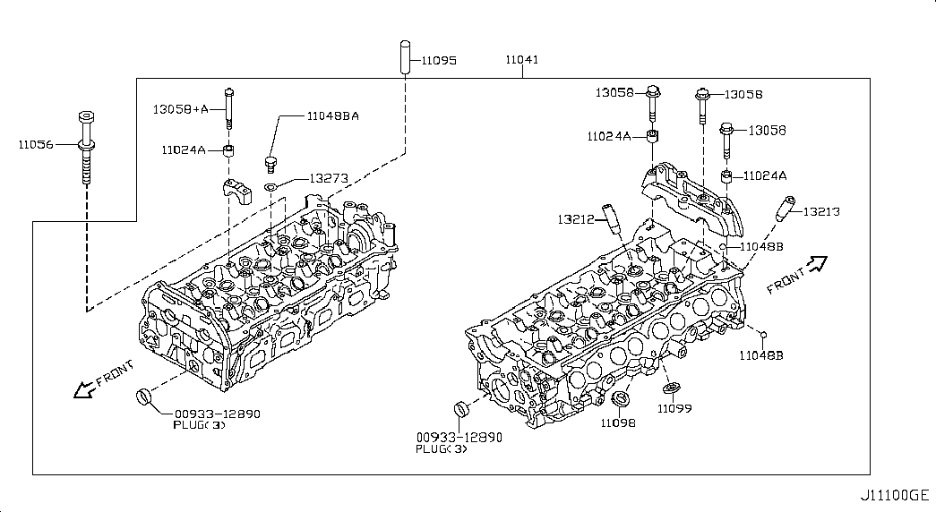 Головка блока цилиндров в сборе для Ниссан Примера 2001-2008