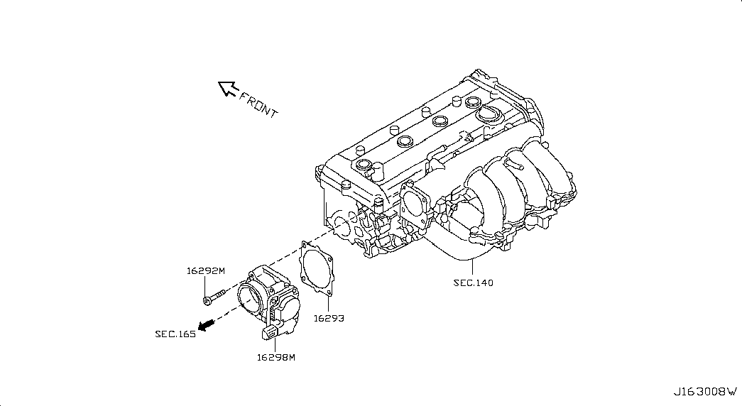 Дроссельная заслонка для Ниссан Примера 2001-2008