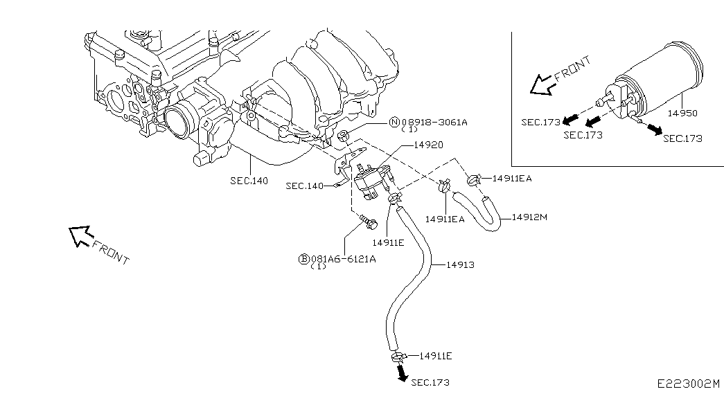 Электро-магнитный клапан для Ниссан Примера 2001-2008