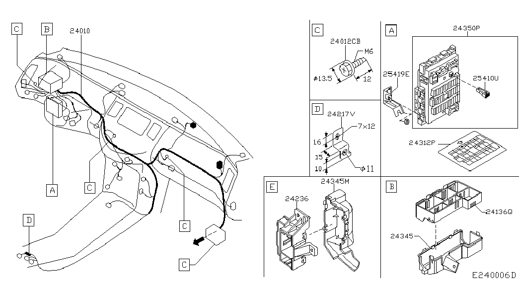 Блок предохранителей для Ниссан Примера 2001-2008