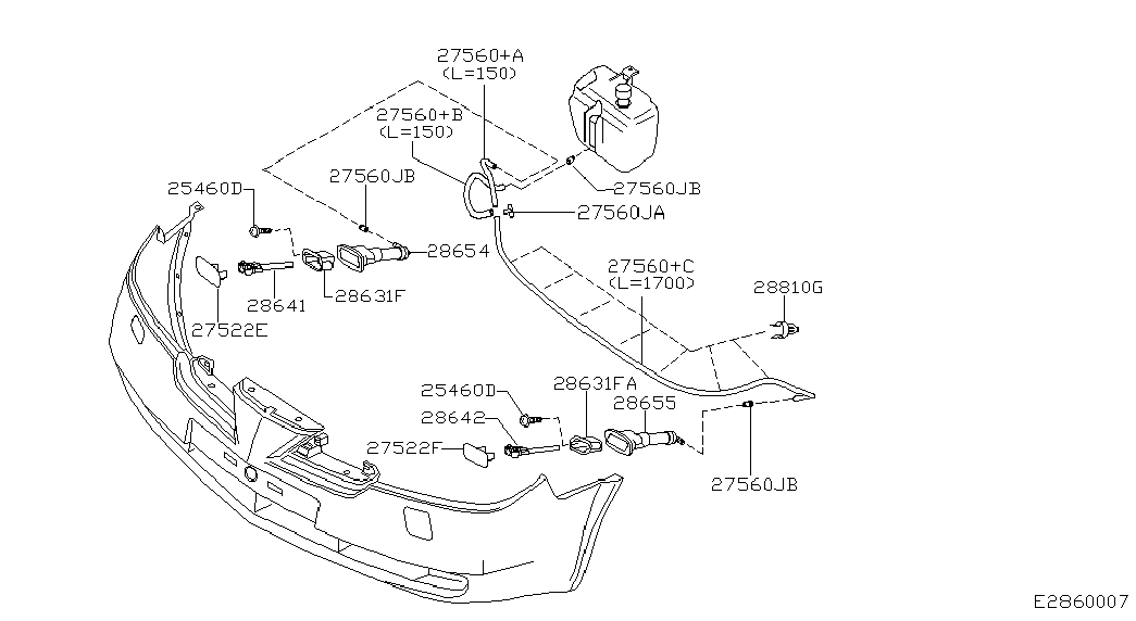 Фаро-омыватель правый для Ниссан Примера 2001-2008