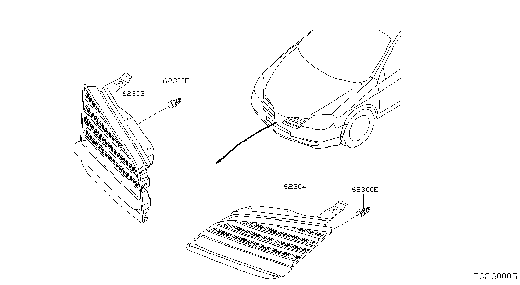 Решетка радиатора для Ниссан Примера 2001-2008