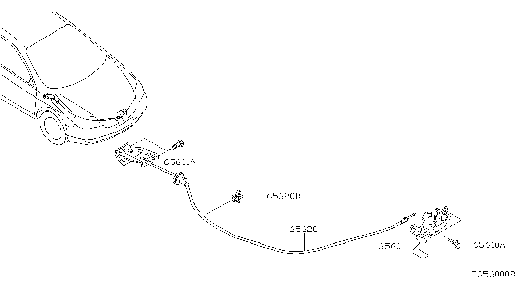 Замок капота для Ниссан Примера 2001-2008