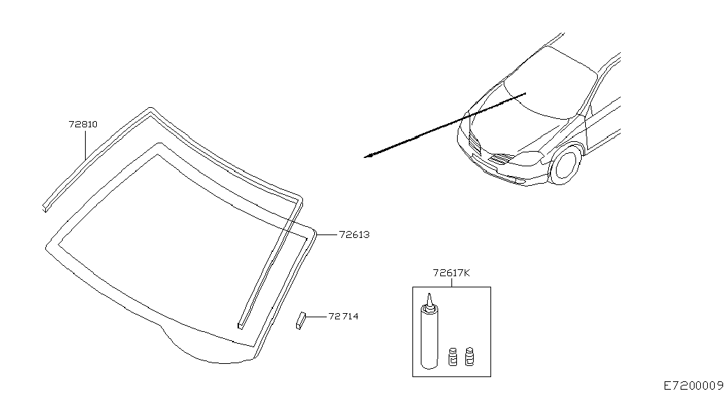 Лобовое стекло для Ниссан Примера 2001-2008