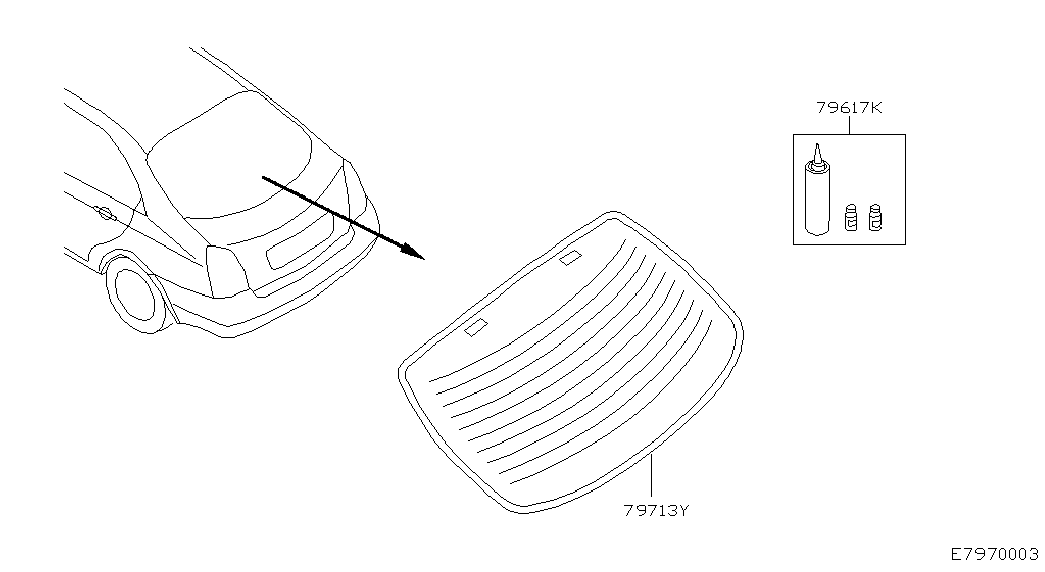 Стекло заднее для Ниссан Примера 2001-2008