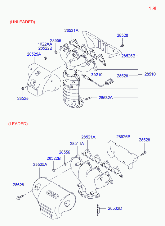 Лямбда зонд для Хендай Матрикс 2001-2005