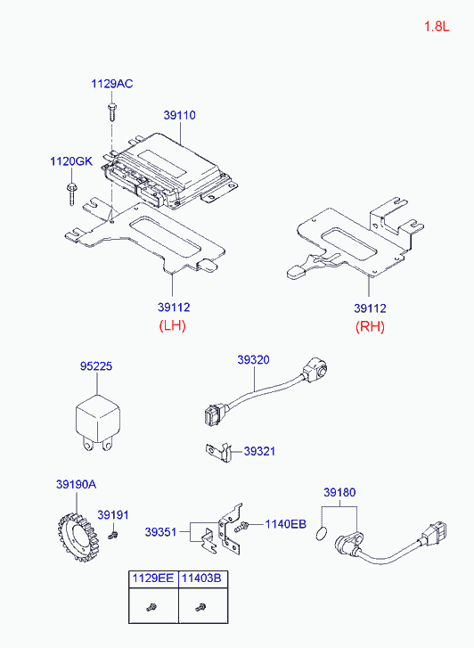 Датчик коленвала для Хендай Матрикс 2001-2005
