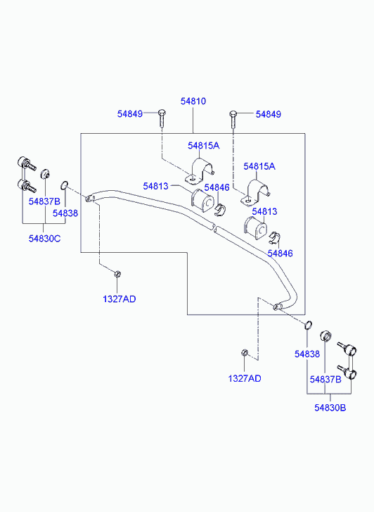 Стабилизатор передний для Хендай Матрикс 2001-2005