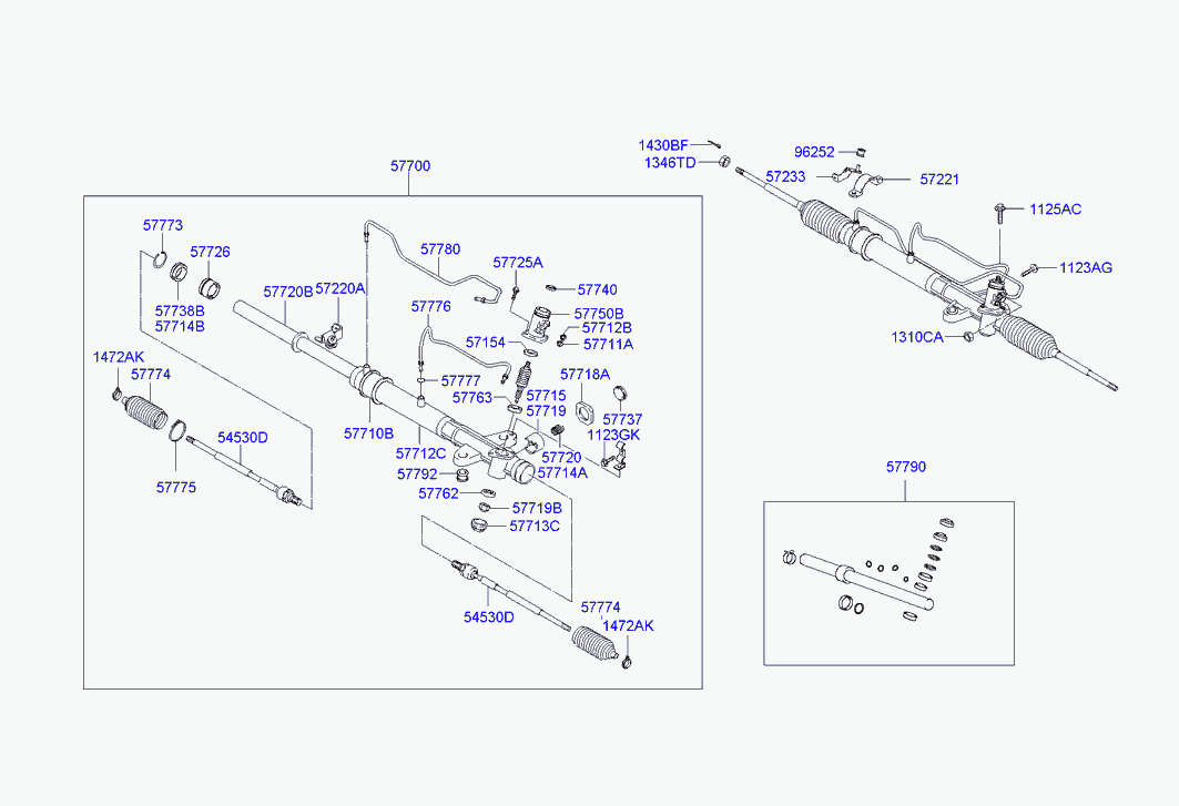 Рулевая рейка для Хендай Матрикс 2001-2005