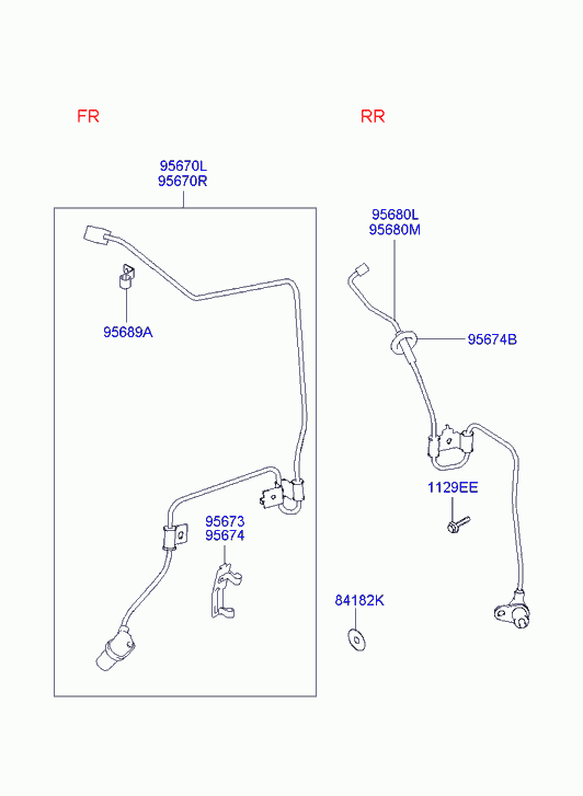 Датчик АБС задний правый для Хендай Матрикс 2001-2005