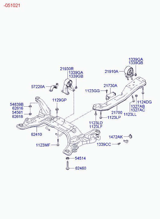 Подрамник передний для Хендай Матрикс 2001-2005