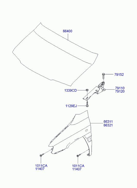 Капот для Хендай Матрикс 2001-2005