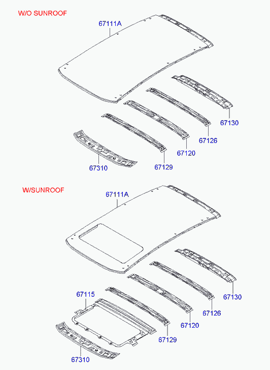 Крыша для Хендай Матрикс 2001-2005
