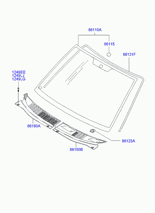 Лобовое стекло для Хендай Матрикс 2001-2005