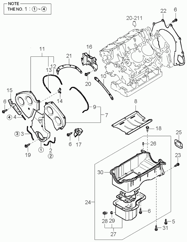 Крышка ГРМ для Киа Опирус 2003-2007