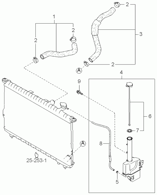 Бачок расширительный для Киа Опирус 2003-2007