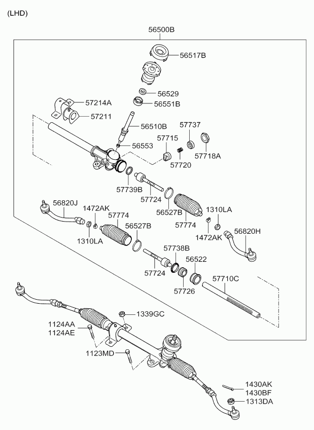 Рулевая рейка для Киа Пиканто 2011-2015