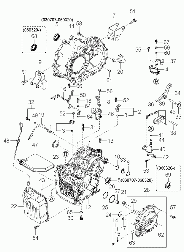 Корпус АКПП для Киа Опирус 2003-2007