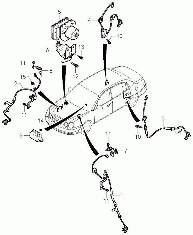 Гидроблок АБС для Киа Опирус 2003-2007