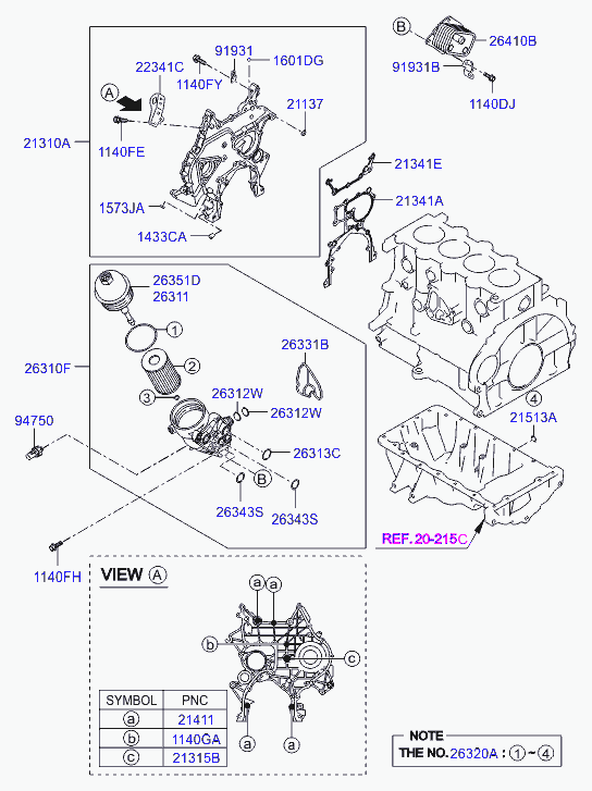 Масляный насос для Хендай Матрикс 2005-2008