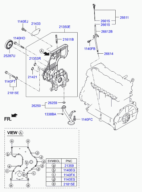 Крышка ГРМ для Хендай Матрикс 2005-2008