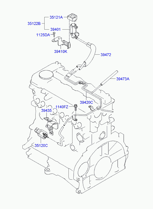 Электро-магнитный клапан для Хендай Матрикс 2005-2008