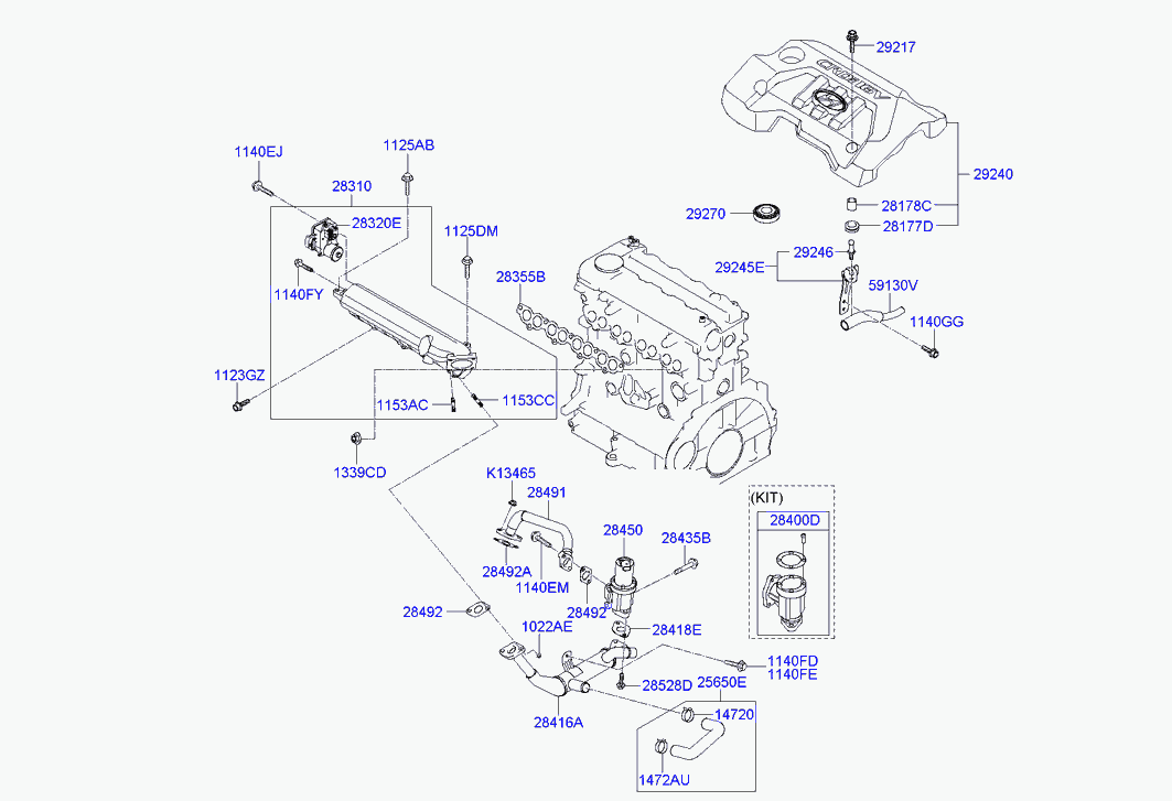 Коллектор впускной для Хендай Матрикс 2005-2008