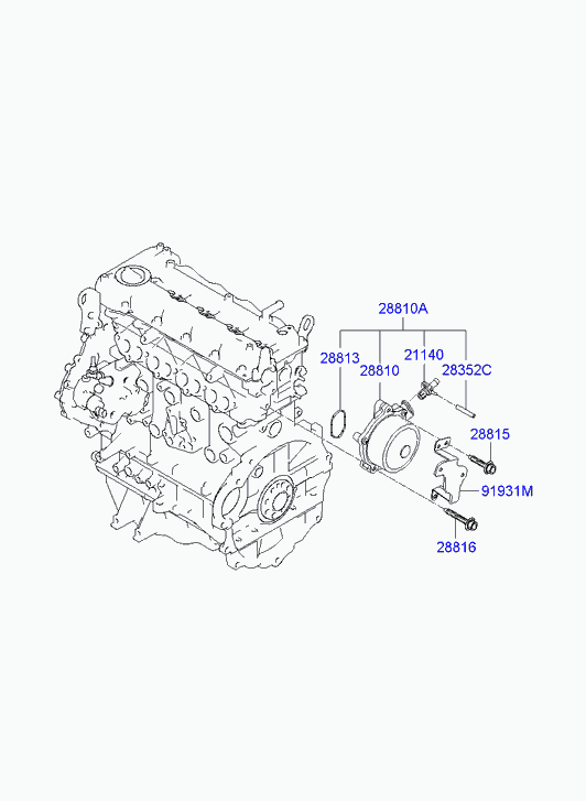 Вакуумный насос для Хендай Матрикс 2005-2008