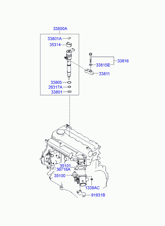 Топливная форсунка для Хендай Матрикс 2005-2008