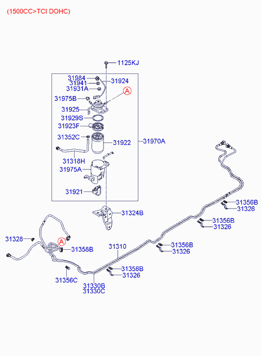 Топливный фильтр для Хендай Матрикс 2005-2008
