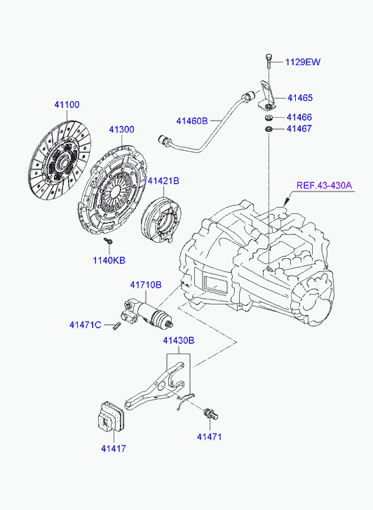 Корзина сцепления для Хендай Матрикс 2005-2008