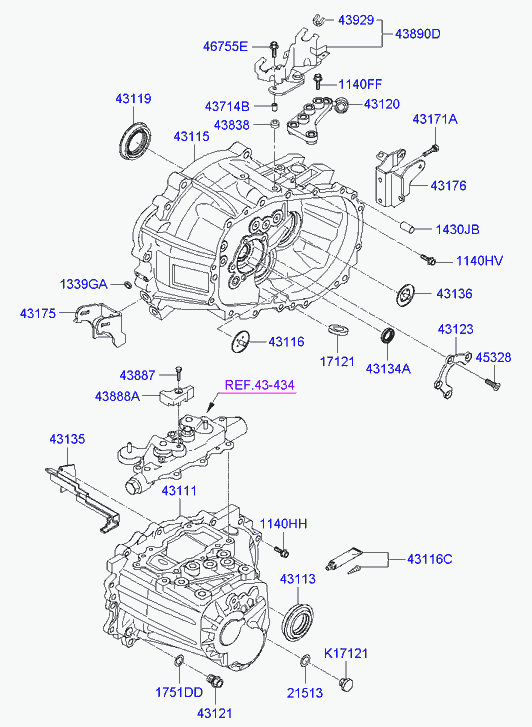 Корпус АКПП для Хендай Матрикс 2005-2008