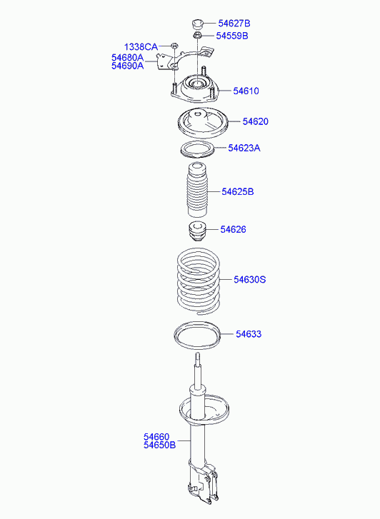 Пружина передняя для Хендай Матрикс 2005-2008