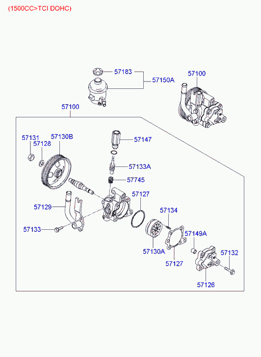 Насос ГУР для Хендай Матрикс 2005-2008