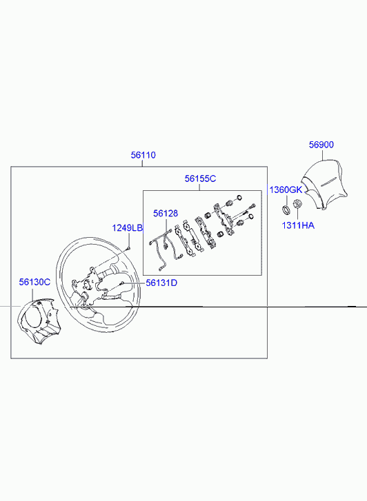 Руль для Хендай Матрикс 2005-2008
