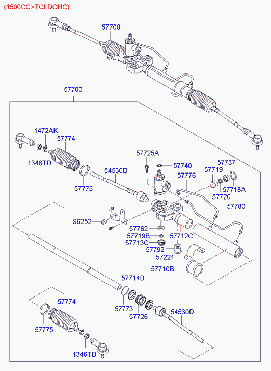 Рулевая рейка для Хендай Матрикс 2005-2008