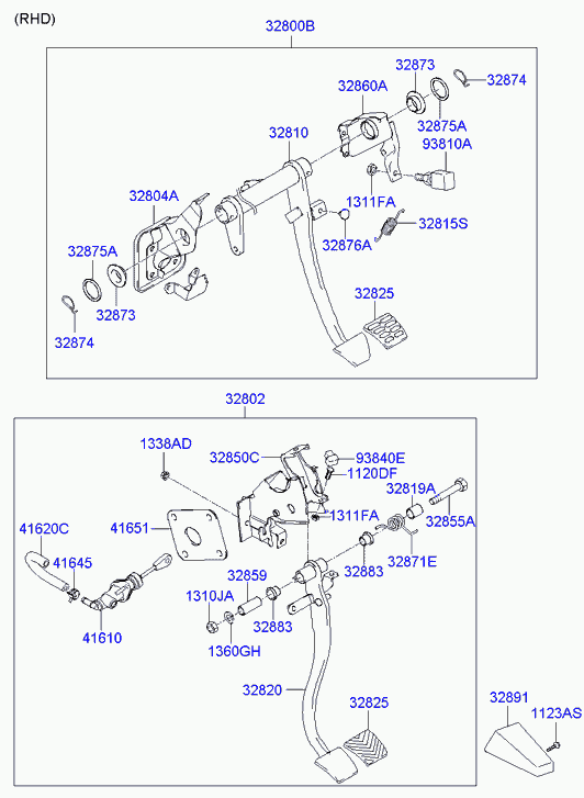 Педаль тормоза для Хендай Матрикс 2005-2008