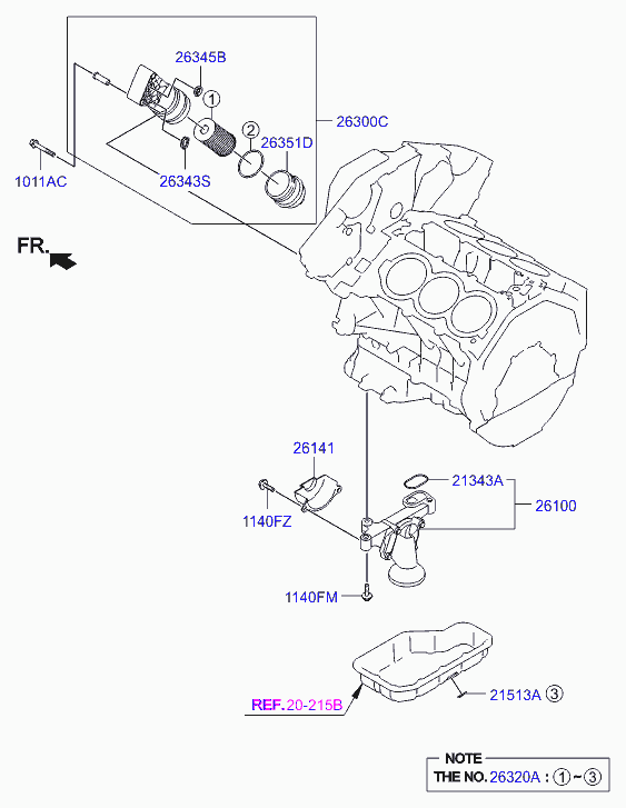 Масляный фильтр для Хендай Экус 2009-2013