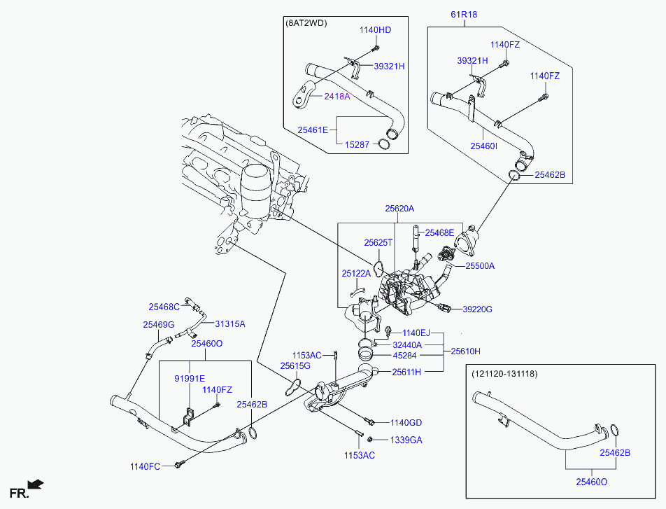 Термостат для Хендай Экус 2009-2013