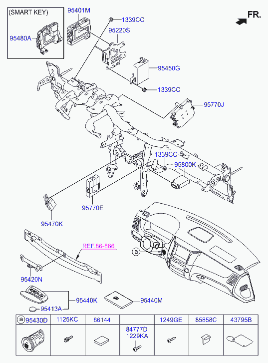 Блок управления рулевой системой для Хендай Экус 2009-2013