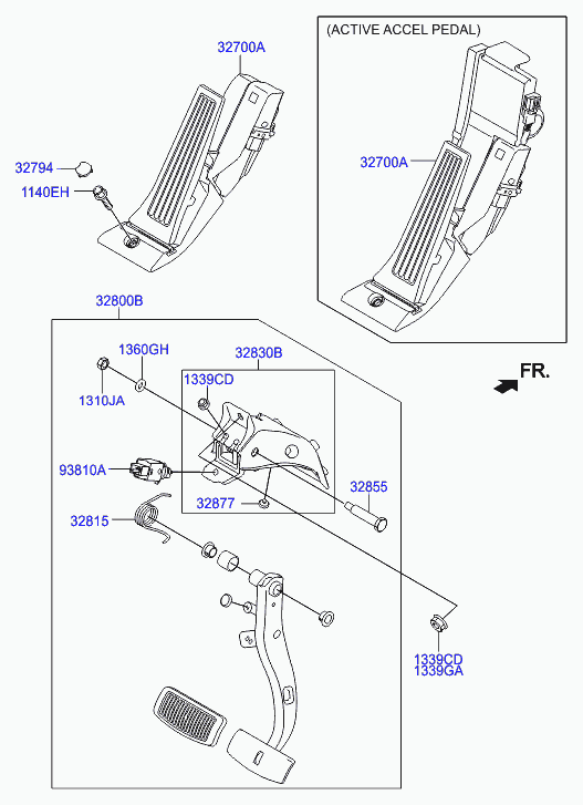 Педаль газа для Хендай Экус 2009-2013