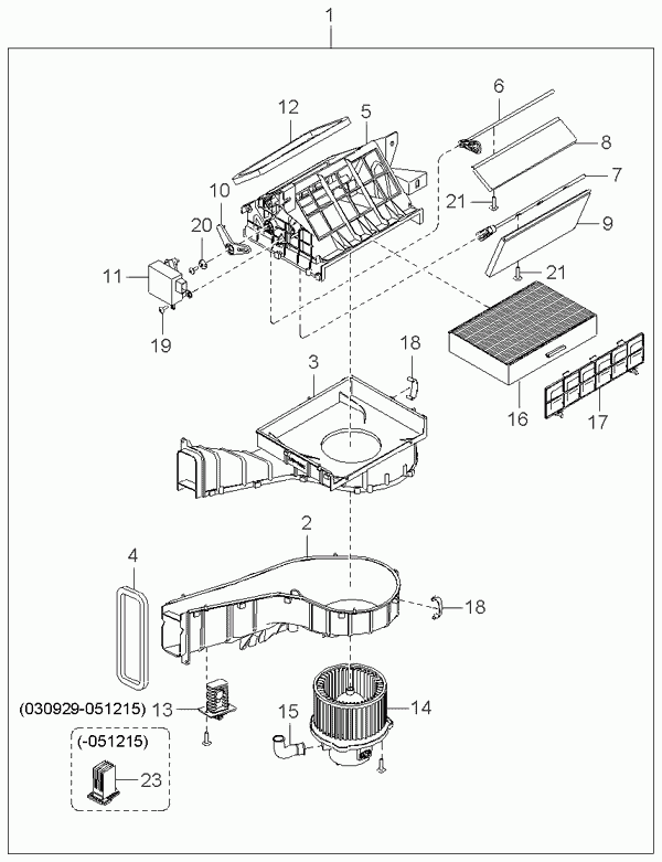 Фильтр салонный, воздушный для Киа Опирус 2003-2007