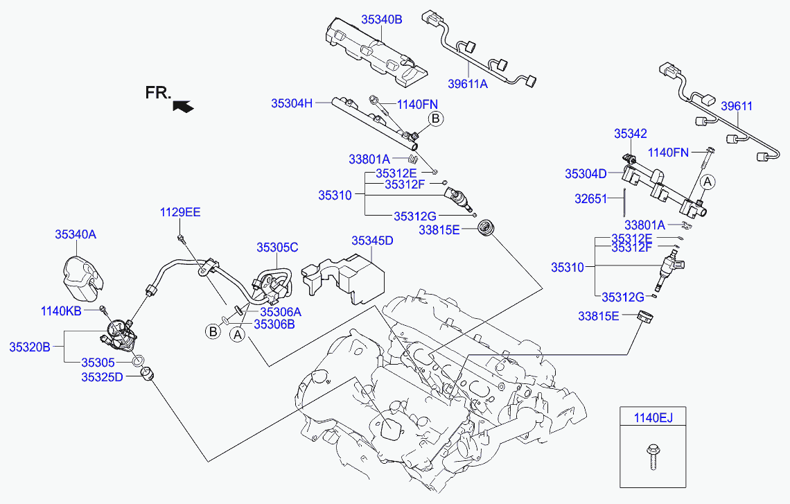 Топливный насос высокого давления для Хендай Экус 2009-2013
