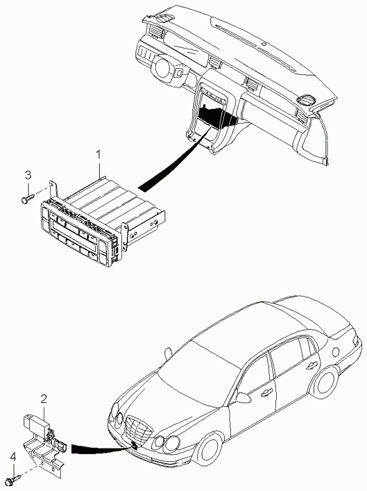 Блок управления климатом для Киа Опирус 2003-2007