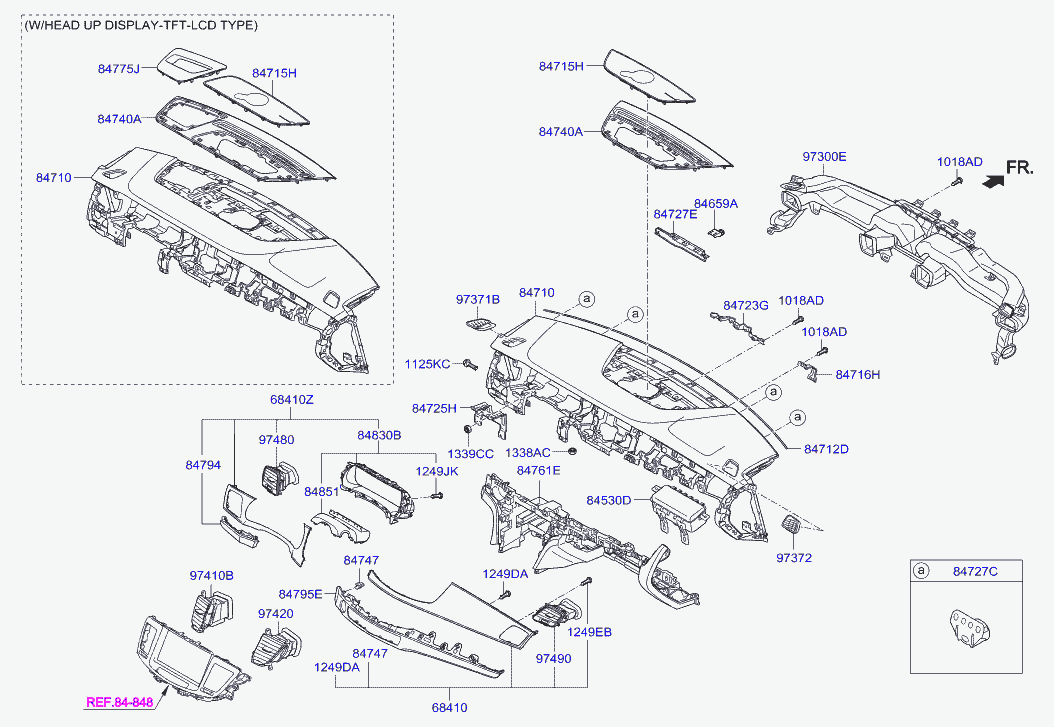 Подушка безопасности пассажира для Хендай Экус 2009-2013